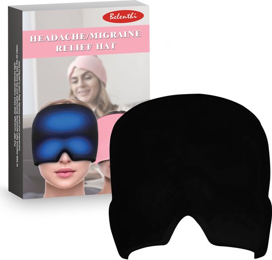 Belenthi Migraine Muts - Migraine Masker- Migraine Cap - Hoofdpijnmasker- Icepack - Coldpack