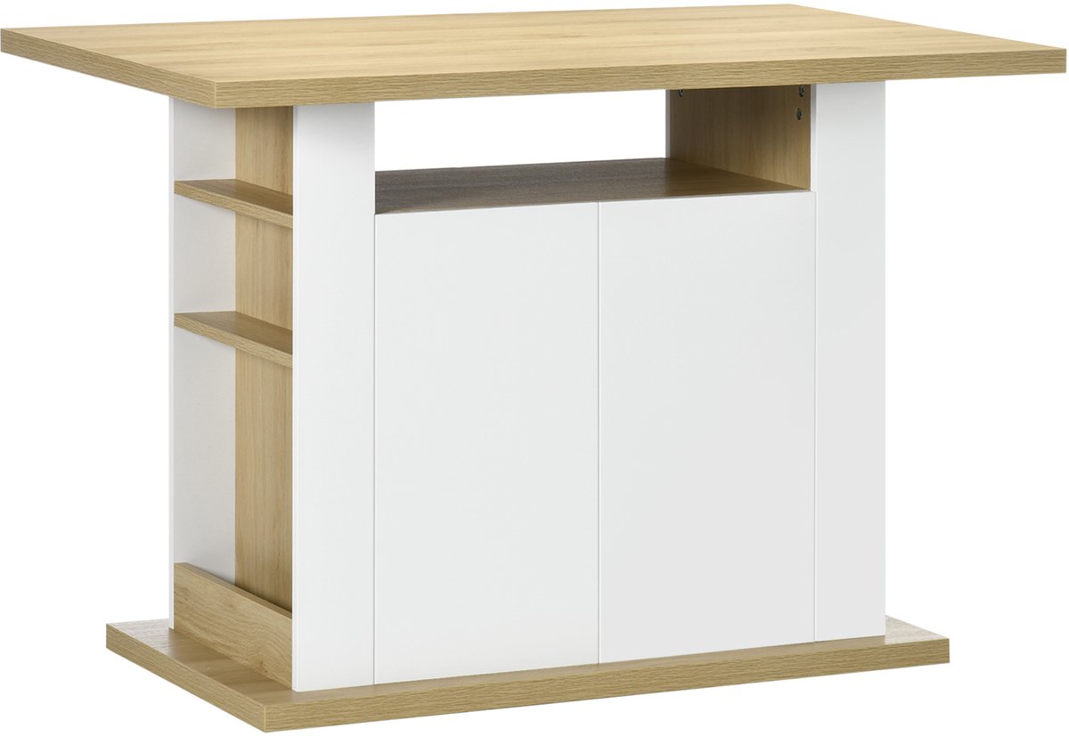 HOMCOM-Keukeneiland-110x70x75,5cm-Spaanplaat-Natuurlijk hout
