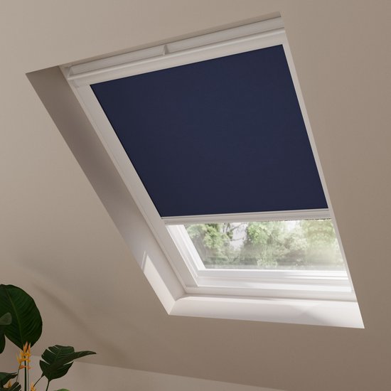 Store enrouleur pour fenêtre de toit Trend - Occultant - Bleu foncé - pour Velux : CK01