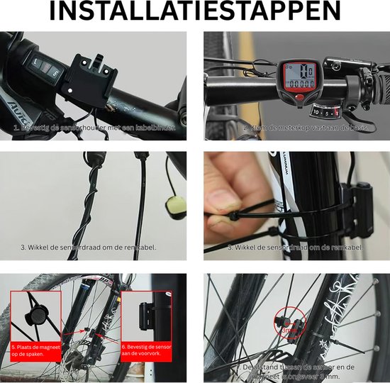 Kilometerteller Fiets - Snelheidsmeter - Fietscomputer Draadloos — afbeelding 5