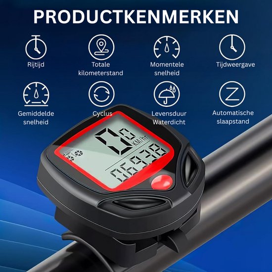Kilometerteller Fiets - Snelheidsmeter - Fietscomputer Draadloos — afbeelding 4