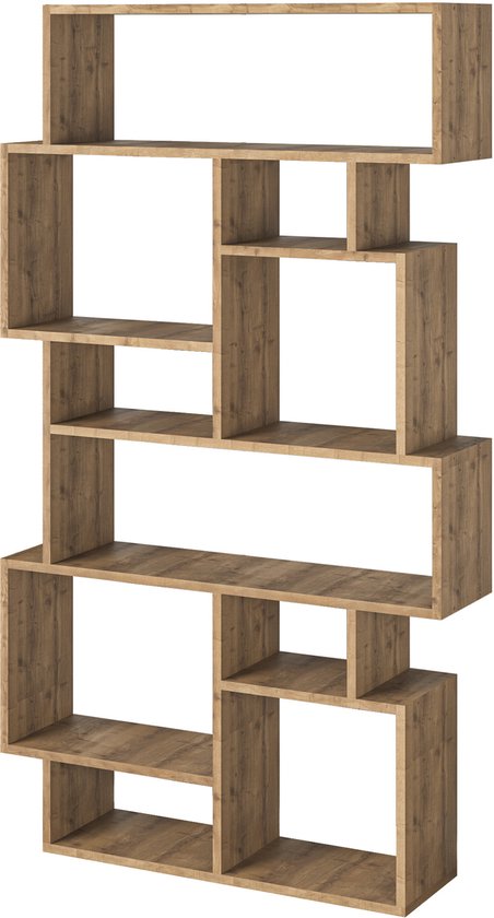 Achter Deur Opbergkast 3/4/5/6-Laags Houten Plank Voor Boeken, Vloermontage Hoge Dunne 10 Cm Boekenplank Moderne Verticale Open Plank Boekenkast Voor Slaapkamer,Woonkamer,Thuiskantoor(175*60*10cm