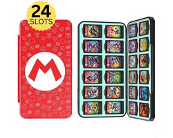 Xainy – Card case rood geschikt voor Nintendo Switch of Switch 2 games | Switch-games accessoires | Spellen game houder | Opberg travel box / opbergbox voor OLED / Lite consoles | Beschermhoes 24 card slots