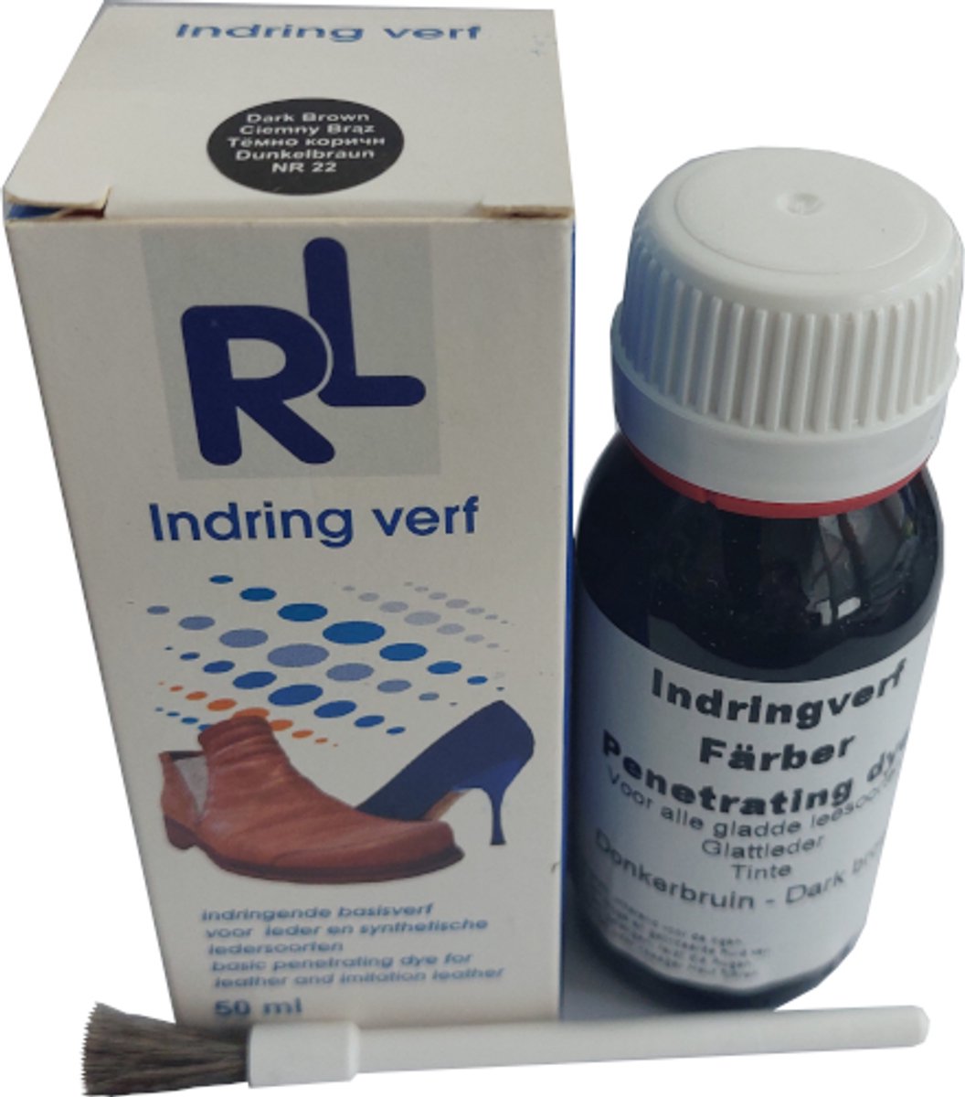 RL Indringverf - Verf voor Schoenen - Leer/Synthetische Ledersoorten - Donker Bruin - Schoenverf