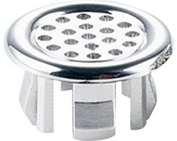 Knaak Wastafel Overloop Rozet - Chroom/Zilver - Rond - Universeel - Met Gaatjes - Badkamer Accessoire