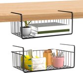 Rek Voor Onder De Wastafel Met 2 Etages, Uittrekbaar, Met 4 Haken En 2 Bakken Organizer Voor Onder De Wastafel Voor Badkamer Keuken