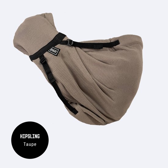 ByKay Hipsling - baby draagzak heup - ergonomisch - tot 15kg - buik en heup - taupe