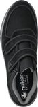 Zwarte Rieker sneaker, bovenaanzicht met drie klittenbandsluitingen en 'Rieker Antistress Extra Wide' binnenzool.
