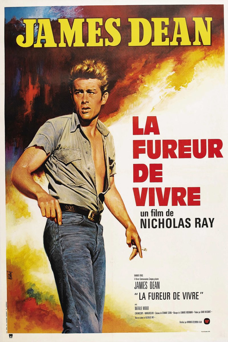 karo-art Poster-James Dean-La Fureur de Vivre,1955, Originele Filmposter, Premium Print, Professioneel Fotopapier Multikleur