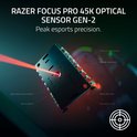 Razer Focus Pro 45K optische sensor met rode laserstraal.