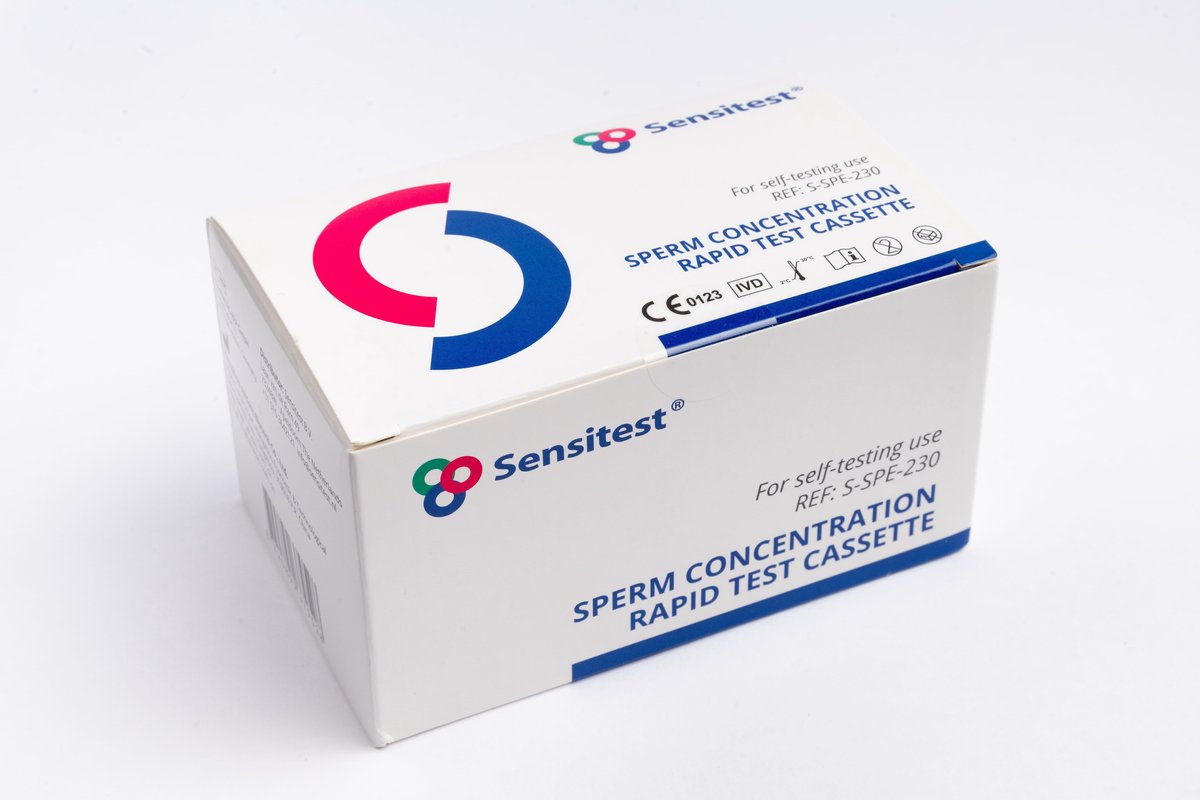 Sperma Concentratie Sneltest – 1 stuk – Zelftest voor vruchtbaarheid – Drempel ≥15 miljoen/ml – Uitslag in enkele minuten (totale doorlooptijd ±15–20 min) – Inclusief opvangbeker, pipet, kleurstof & wasoplossing
