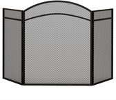HOMCOM-Kaminschutzgitter-Metall-96L x 1B x 60H cm-Schwarz
