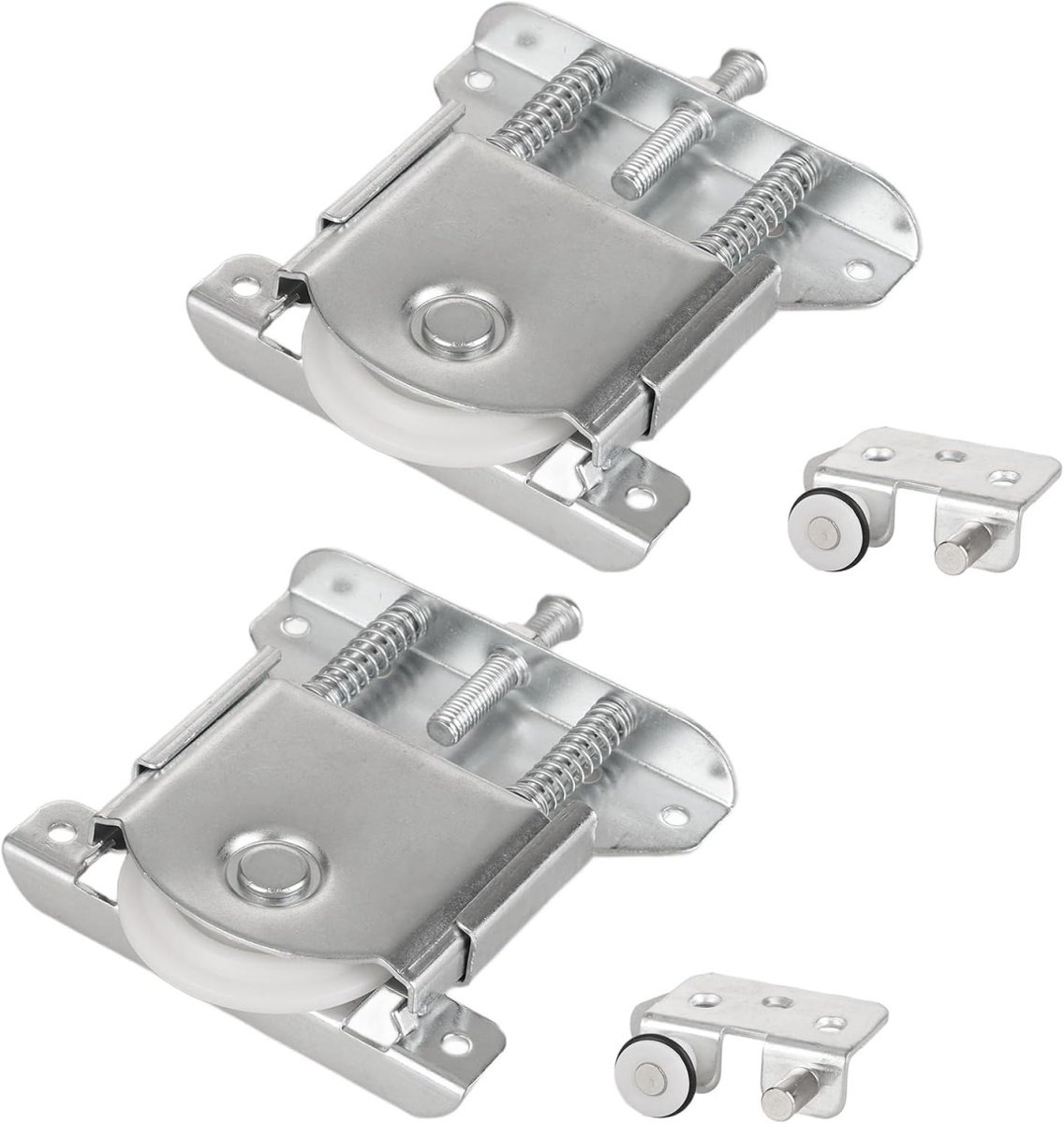 EXCITAT Schuifdeurpoelies - Schuifdeurpoelies voor kledingkasten - Schuifrails voor kledingkasten - Rails voor kastdeurpoelies - Katrollen voor metalen meubels - Set van 2