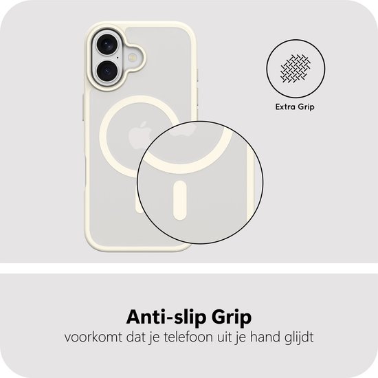 Coque Cazy pour iPhone 17 - Compatible MagSafe - Coque arrière de qualité militaire - Ivoire