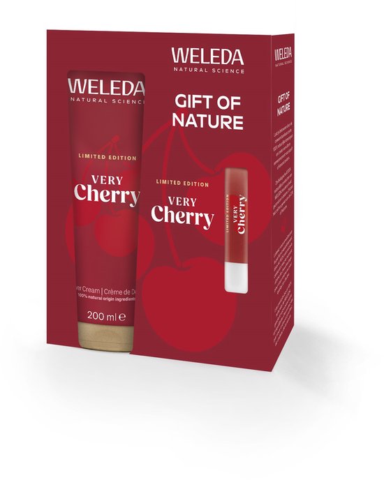 WELEDA Very Cherry Cadeauset - Douchecrème & Lippenbalsem - Kersen - Limited Edition