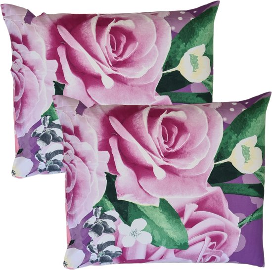 Taies d'oreiller' oreiller Zelesta Wonderbed - Roses violettes - 60x70