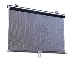 Verduisterend Rolgordijn met Zuignap – Zonder Boren, Uittrekbaar Zonnescherm voor Auto- of Kantoorraam, 50x125 cm, Zwart