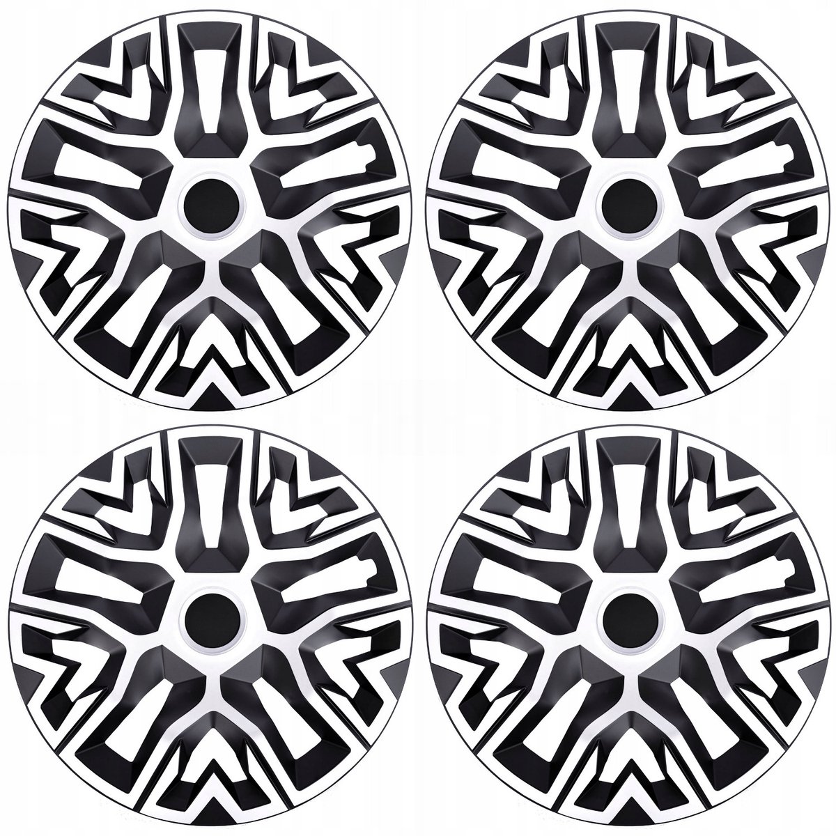 NRM The Best Bicolor - Wieldoppen 14'' - 4 stuks - wit en zwart