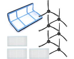 Vervangende onderdeelkit Geschikt voor ILIFE V3 V3s V5 V5s V5s pro Robot Stofzuiger, 1 Primaire Filter+3 Filters+6 Zijborstels