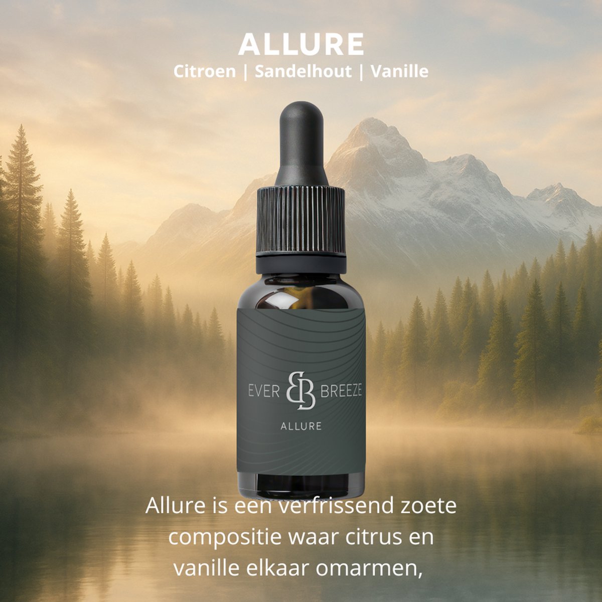 Ever-breeze Allure - Auto Parfum - Luxueuze Combinatie van Citroen, Sandelhout en Vanille - Premium Auto Parfum voor Dames en Heren