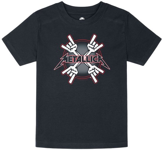 Metallica Métal- T-shirt Crosshorns noir Kids 128 - Katoen - Produits dérivés du groupe, Groupes