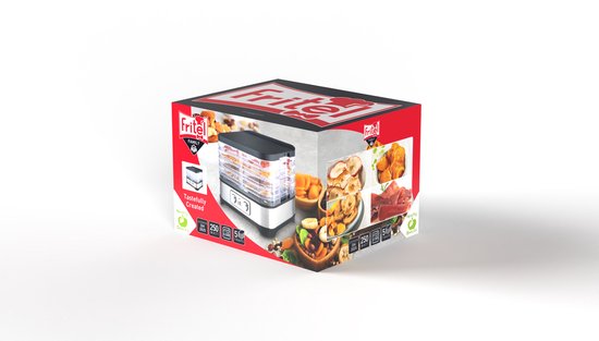 FRITEL Dehydrator DH 2025 - Droogapparaat / Voedseldroger / Droogoven - 5 Laags - 35°C tot 70°C - 250W - 2 Stapelwijzen - BPA-vrij - Groenten / Fruit / Kruiden / Vis / Vlees