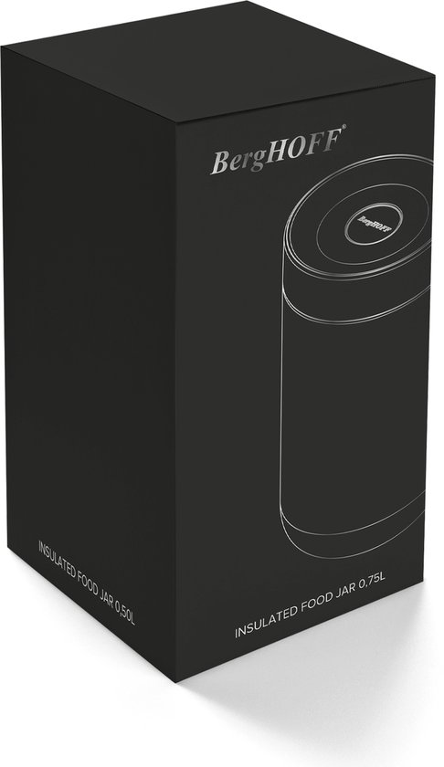 BergHOFF Home Nommie – Boîte à lunch Thermos 0 l – Boîte à lunch Thermos étanche – Garde au chaud ou au froid pendant 6 heures – Isolation à double paroi – Récipient alimentaire étanche – Acier inoxydable – Lavable au lave-vaisselle – Rose