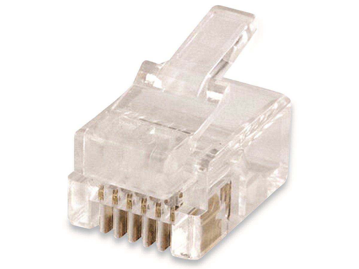 econ connect MPL66, RJ12, Transparant, Geelkoper, Polycarbonaat, 20 mΩ, 1,5 A, -40 - 70 °C