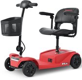 Sweetrich S1 LITEX Scootmobiel–Elektrische Scootmobiel–12Ah Afneembare Accu–20 km Actieradius–250W Borstelloze Motor–4 wielen–Opvouwbaar–136 kg Draagkracht–Voor Senioren–Rood