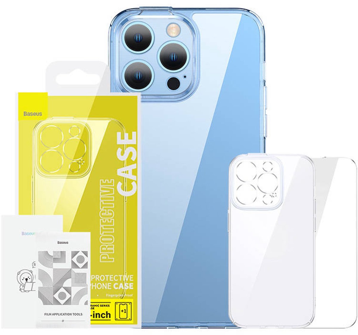 Baseus Superceramic Beschermhoes Van Helder Glas En Gehard Glas Voor Iphone 14 Plus