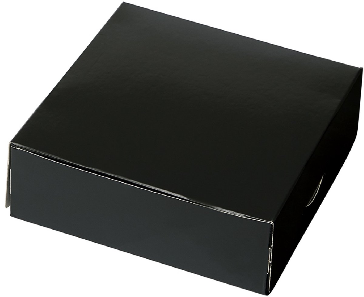 Taartdoos 15x15x5cm. Zwart 3st