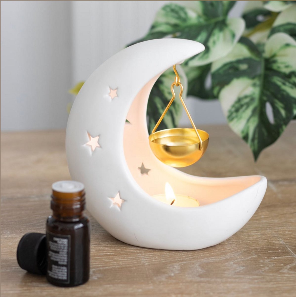 Waxbrander/oliebrander hangende maan - Wit