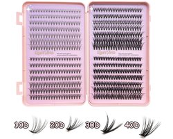 DIY individuele wimpers - 680 stuks - Natuurlijke look wimpers - one by one eyelashes - Faux mink lash clusters pack - Natural lashes extension (8-16MM,10D,20D,30D,40D)
