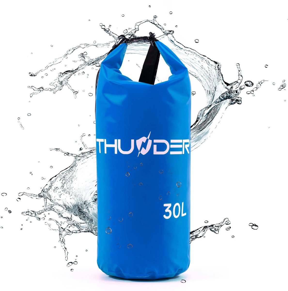THUNDER® Waterdichte Zak 30L | Roll-Top Drybag voor Kajak | SUP | Camping en Watersport | Blauw