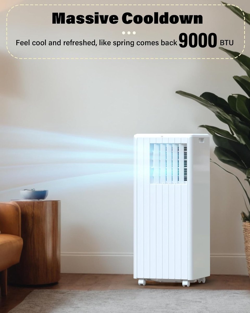 RFWR® Mobiele Airconditioning 9000 BTU voor Ruimtes tot 80 m³ - 3-in-1 Koelen, Ventileren en Ontvochtigen thumbnail 6