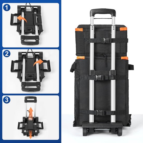 RFWR® Koelbox op Wielen voor Camping en Picknick - Lekvrije Geïsoleerde Koeltas met All-terrain Kar van Merkloos — afbeelding 3