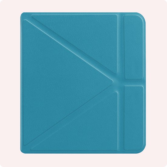 Hoes Geschikt voor Kobo Libra Colour Hoesje Bookcase Cover Book Case Hoes Sleepcover - Turquoise van Merkloos — afbeelding 5