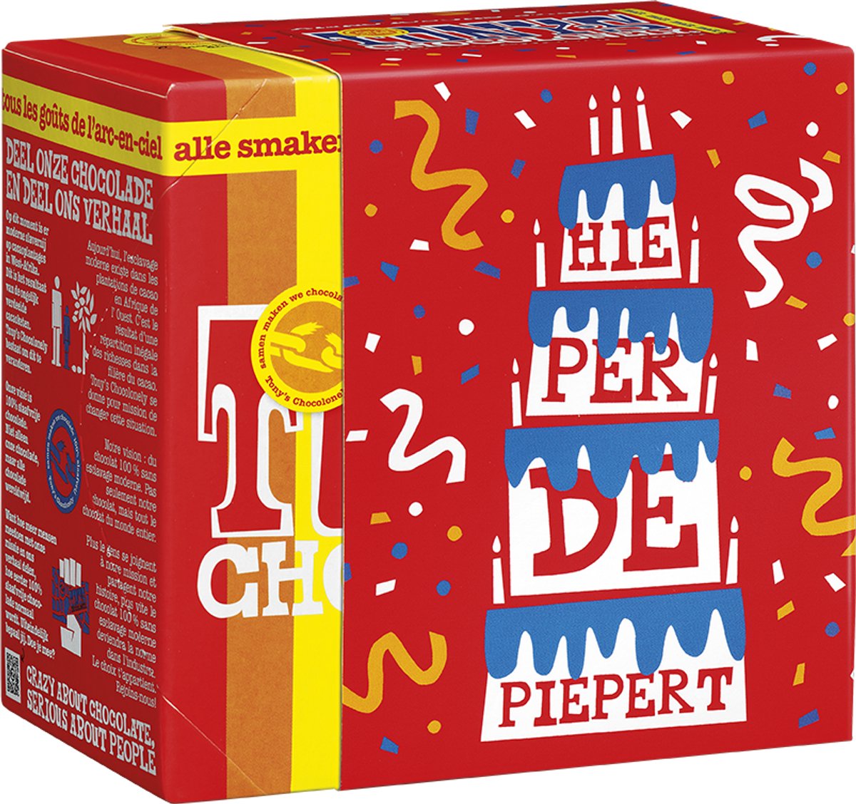 Tony's Chocolonely - Chocoladecadeau - Tiny's mix - Verjaardag - Geschenkset - Cadeau - Chocolade - 200 gram - Fairtrade Belgische Chocola