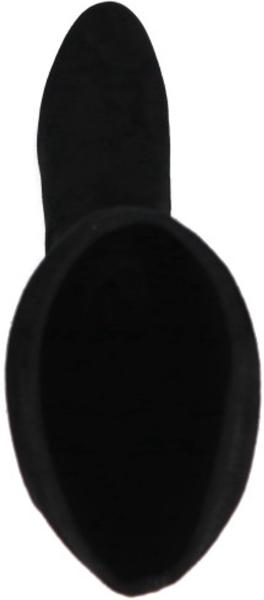 Vue de dessus d'une botte noire hauteur genou.