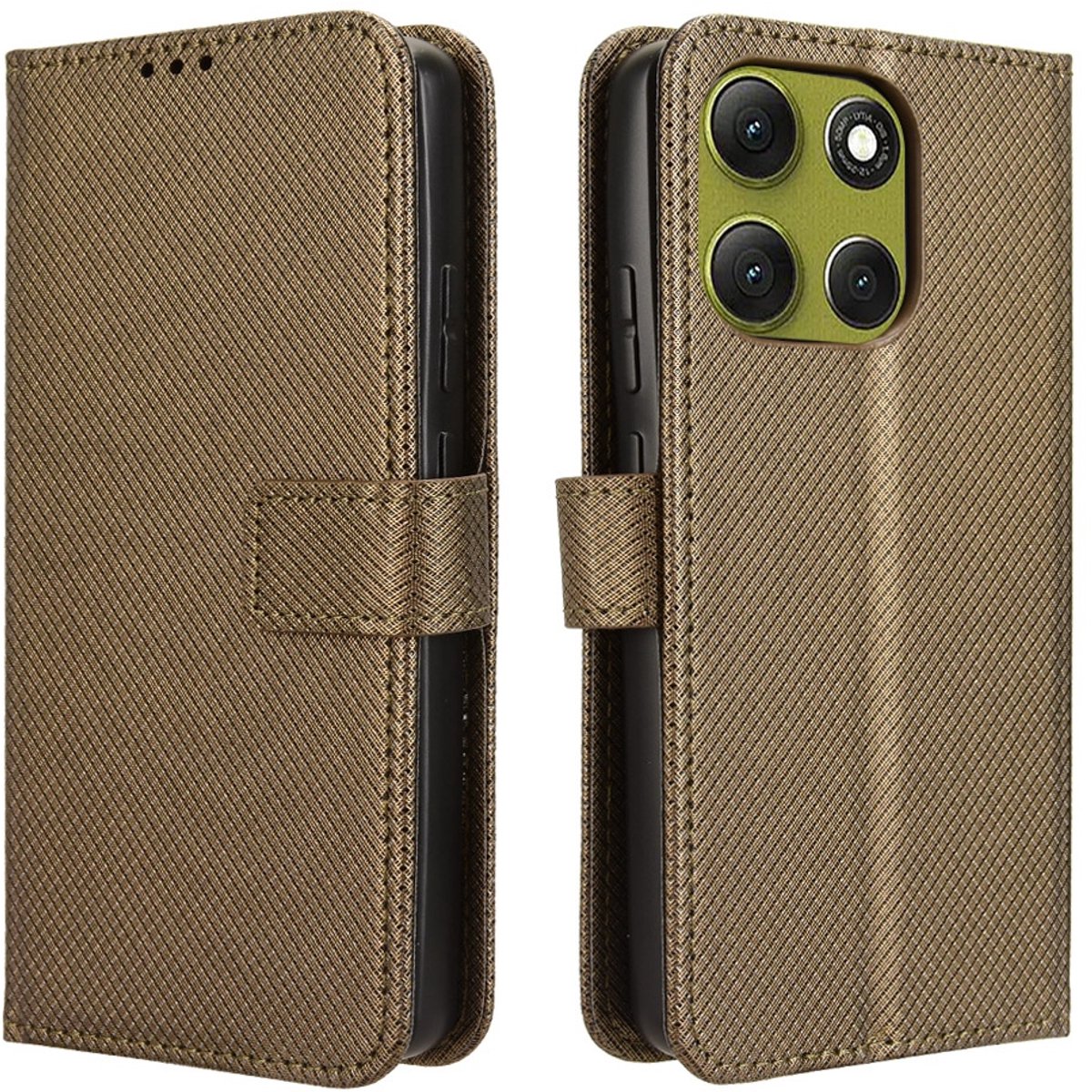 Coverup Hoesje - Geschikt voor Motorola Moto G86 Power Hoesje - Coverup Book Case - Bruin