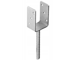 Domax - Paalhouder - 121x120mm - Verzinkte Staal