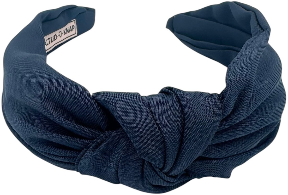 Altijd Knap - Haarband Basic Blue - Donkerblauwe haarband met knoop