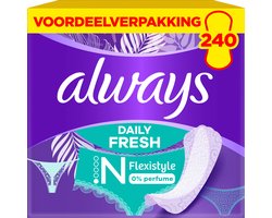 Always Daily Fresh Slim Flexistyle Inlegkruisjes - 0% Parfum - 8 x 30 Stuks