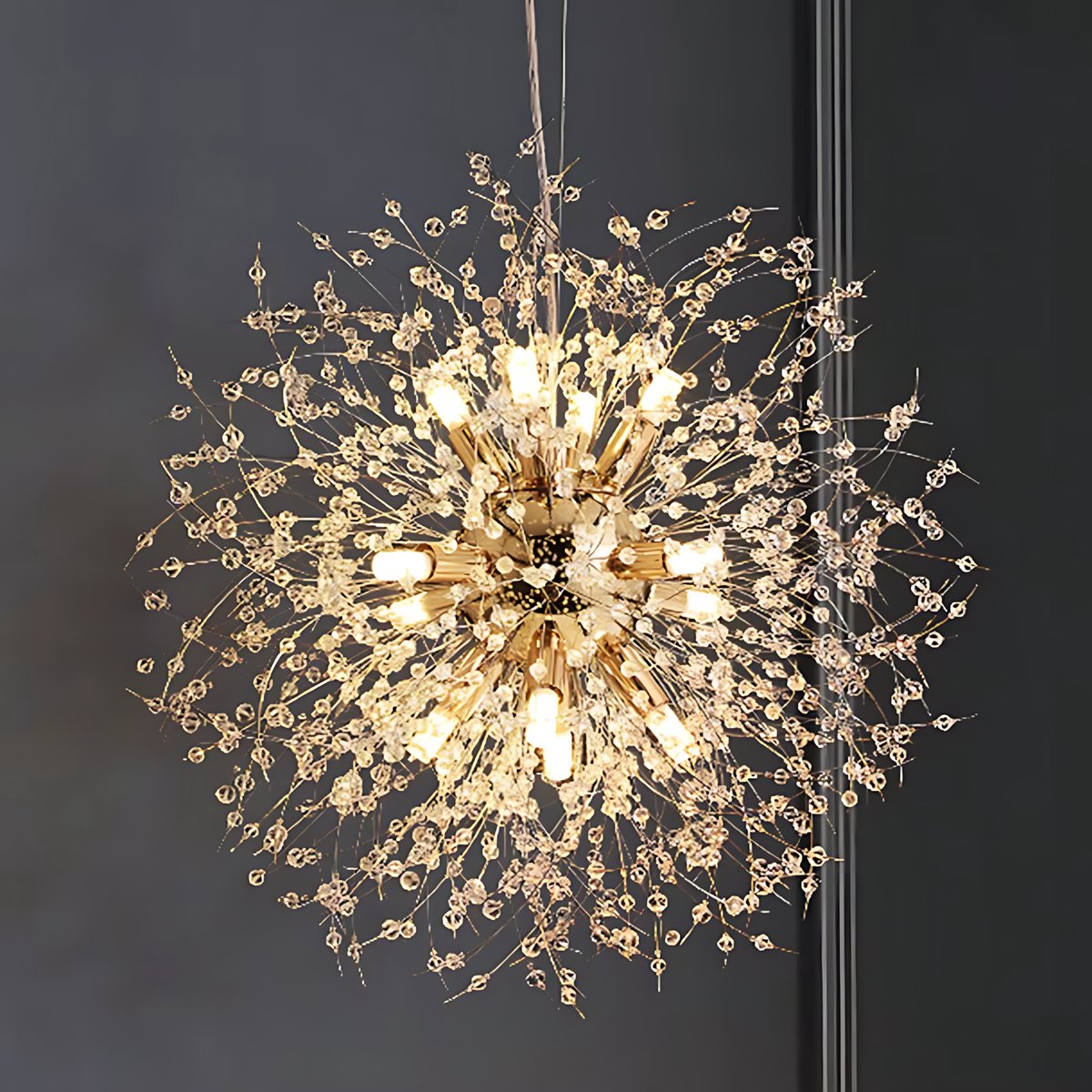CL CHLIN® Paardenbloem Rond LED Hanglamp – 58×12 cm – 3 Kleurtemperaturen – Modern Design – Goud / silver – plafondlamp