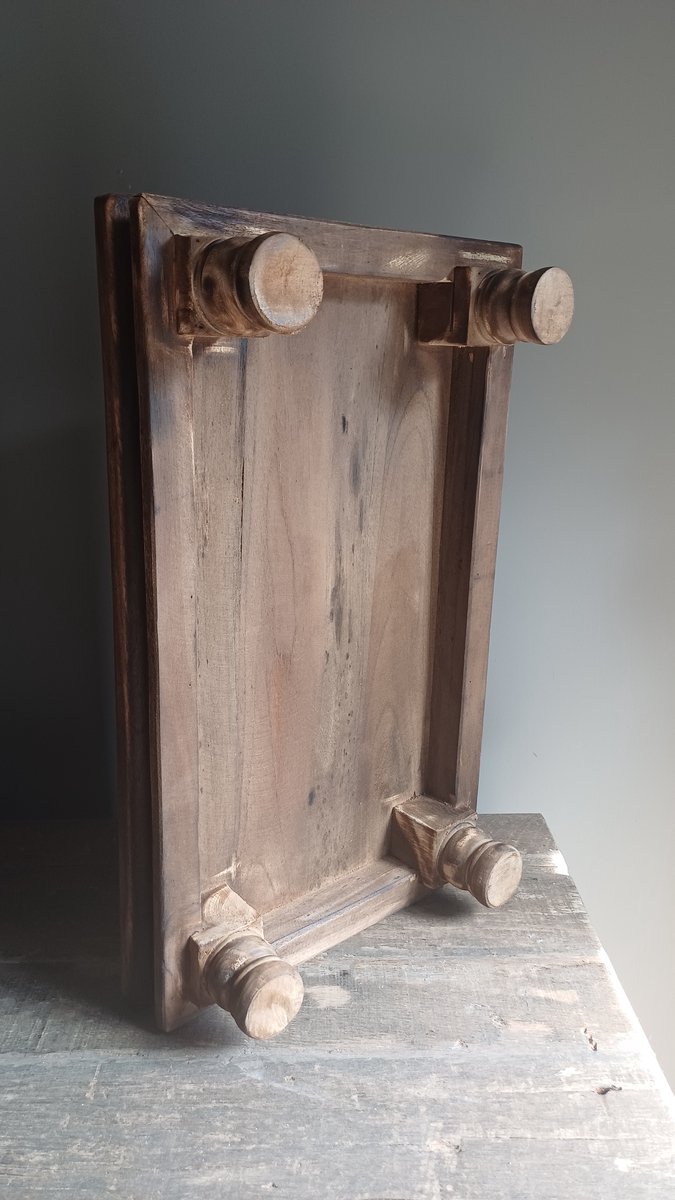 Landelijk houten bajot / plateau op pootjes / tafeltje — cadeau in Wonen & Interieur - foto 2