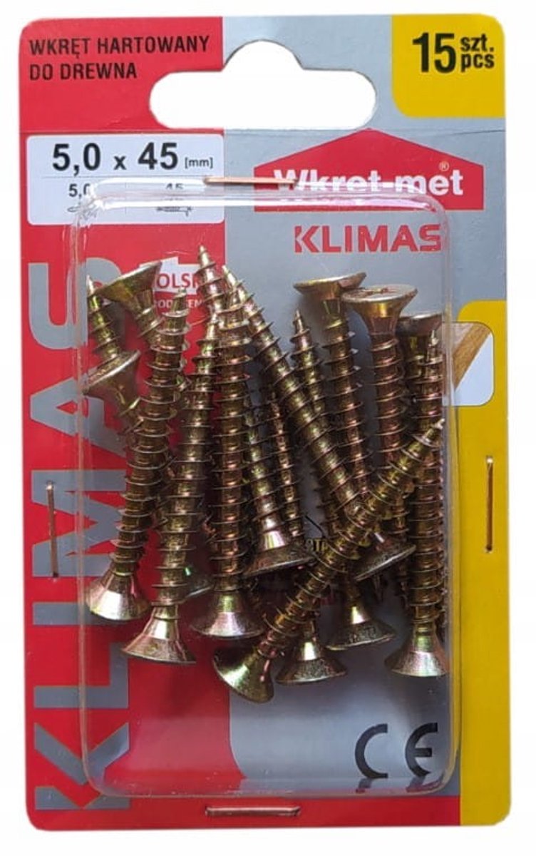 Wkręt-met - Gehard Houtschroeven - 5x45mm - 15 stuks - PZ2 - Goud