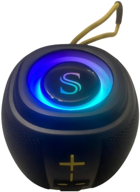 Draagbare Bluetooth speaker 3D surround sound superwoofer IPX6 waterdicht compact lichtgewicht zwart-geel