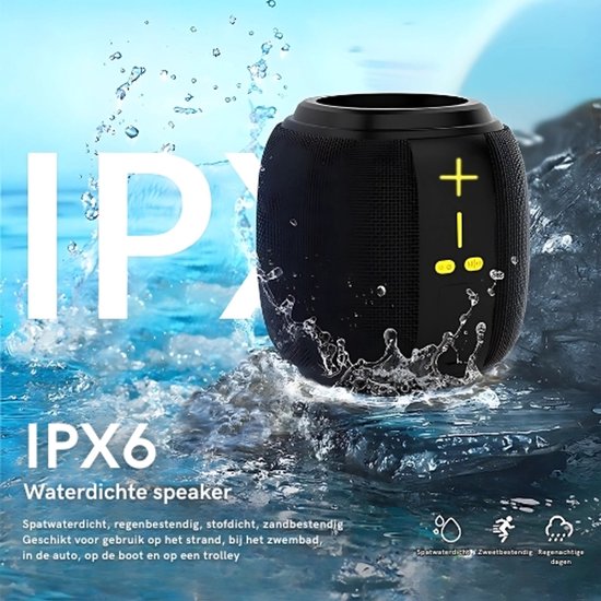 Draagbare Outdoor Bluetooth Speaker – Blue Tooth 5.4 - IPX6 Waterdicht - lichtgewicht- 3D Surround sound — afbeelding 3