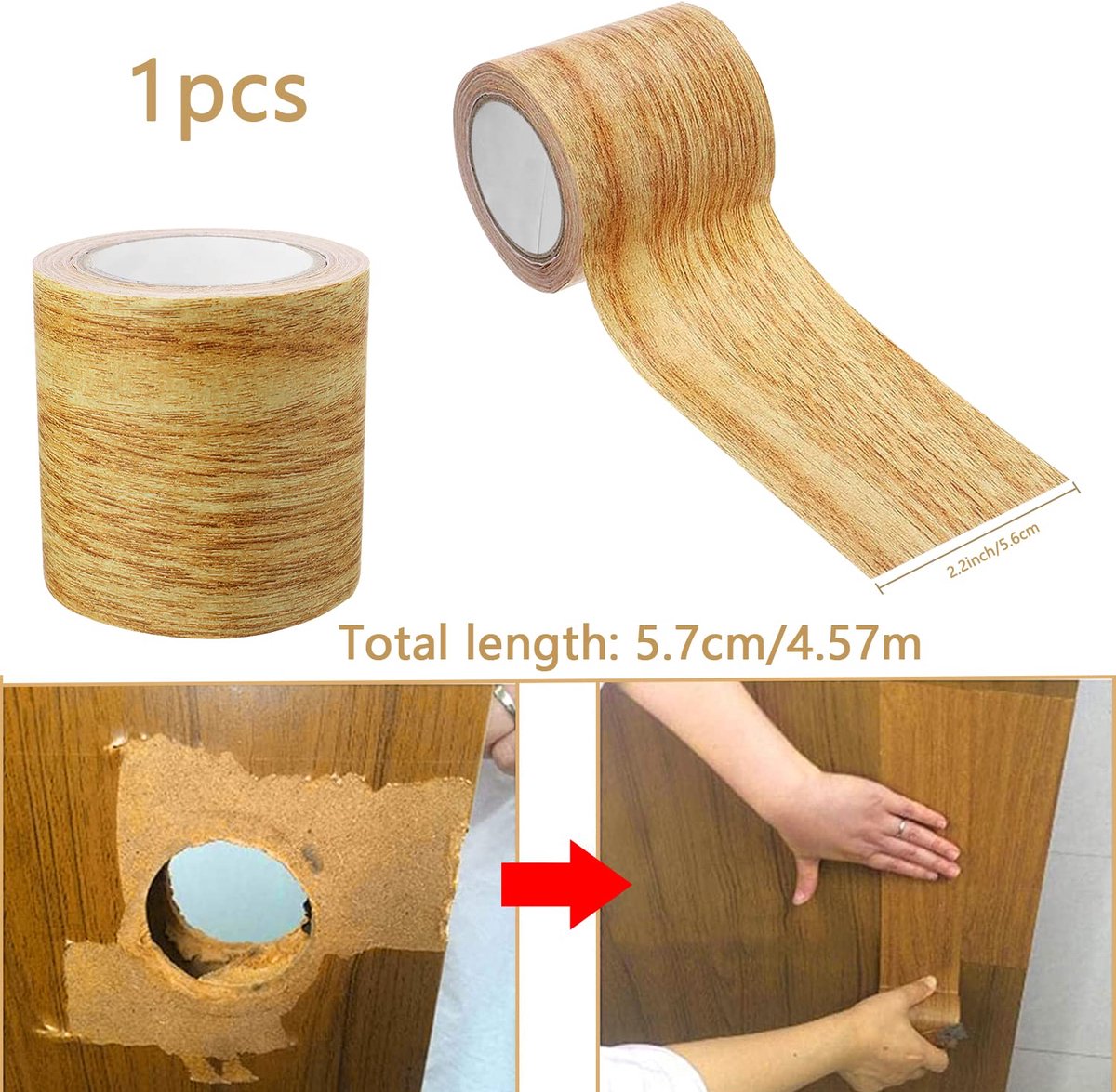 Meubelrand rand zelfklevende randband 5-36 mm voor meubels, kasten, tafelrandbescherming, afdichtingsstrips, decor (kleur: geel, maat: 12 mm 2 m