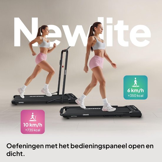 Loopband Inklapbaar 10 km/u Zwart Compact Fitness - Loopband - €569,95